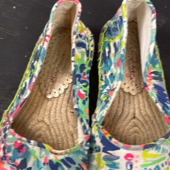 Lilly Pulitzer size 7 Colorful Espadrille Flats. S12 - Picture 2 of 5